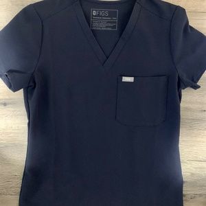 Figs Scrub Top, Navy XXS